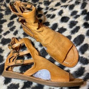A.S.98 Ryde Tan Leather Sandals